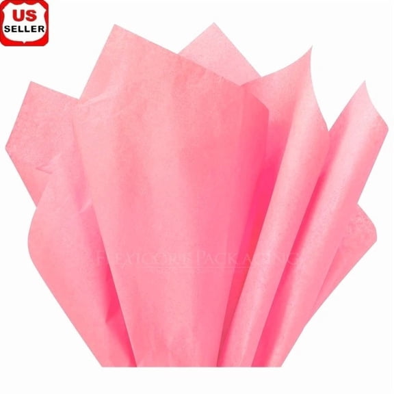 BEST- Light Pink Tissue Paper Bulk Decorative Wrapping Craft Party Supplies 100 Sheets