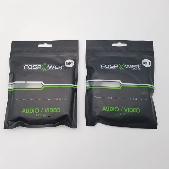 BEST- Lot Of 2 Fospower Mini Toslink To Toslink S/Pdif Fiber Optic Audio Cables 10Ft