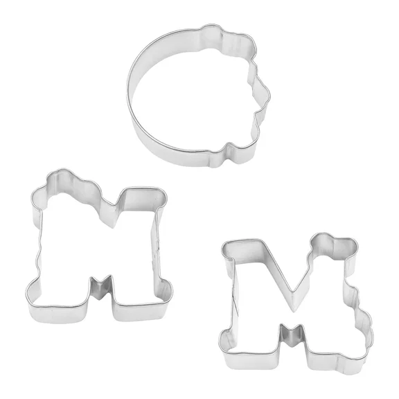 BEST- M-O-M Letter Shapes 3 Piece Cookie Cutter Set