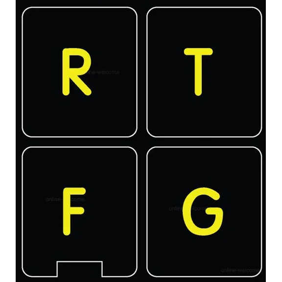 BEST- Mac English Us Fluorescent Sticker Round Font