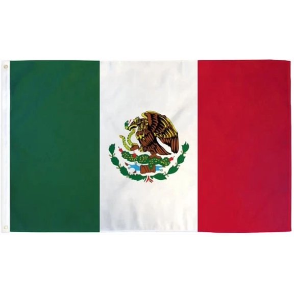 BEST- Mexico 3X5Ft Poly Flag Of Mexican Eagle Viva Latinos National Flag Of Mexico