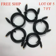 BEST- Micca Fiber Optical Digital Audio Cable Black 7Ft Lot Of 5