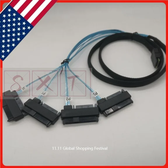 BEST- Mini Sas 36P Sff-8087 To 4 Sff-8482 Connectors With Sata Power Cable 3Ft 1M