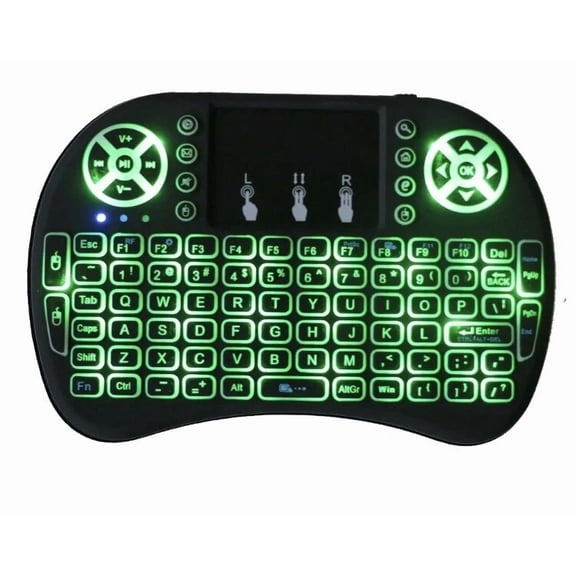 BEST- Mini Wireless Replacement Keyboard Touchpad Mouse Led Backlit Tv Box