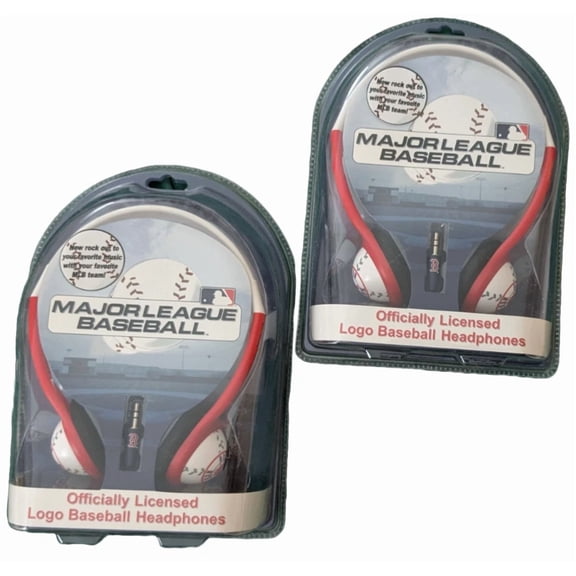 BEST- Mlb Boston Red Sox Graphic Chip Stereo Headphones Set Of 2