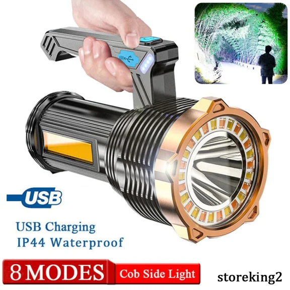 BEST- Most Powerful 99000000Lm Led Flashlight Super Bright Torch Usb Rechargeable Lamp