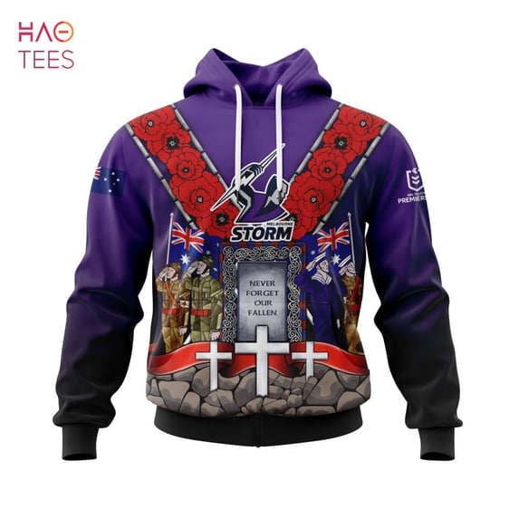 BEST NRL Melbourne Storm Specialized Anzac Jersey Concepts 3D Hoodie
