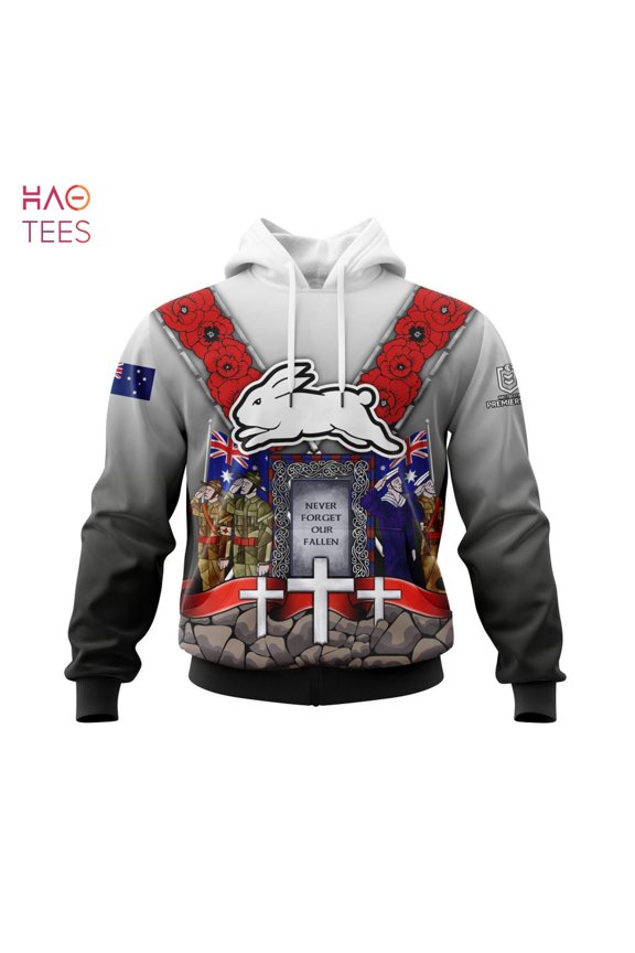 BEST NRL South Sydney Rabbitohs Specialized Anzac Jersey Concepts 3D Hoodie
