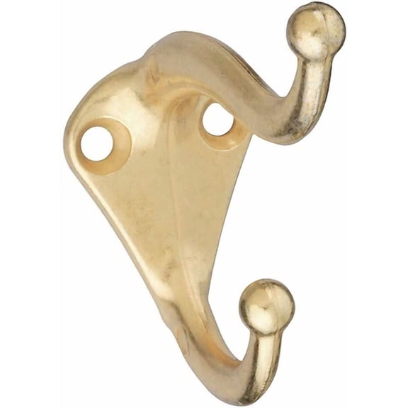 BEST- National Hardware N154-575 Coat/Hat Hook, 1.07" X 2.35", Brass