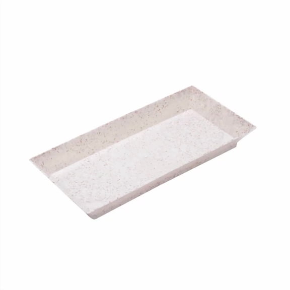 BEST- Natural 24 Rectangle 5" Wheat Straw Fiber Mini Serving Trays Party Decorations