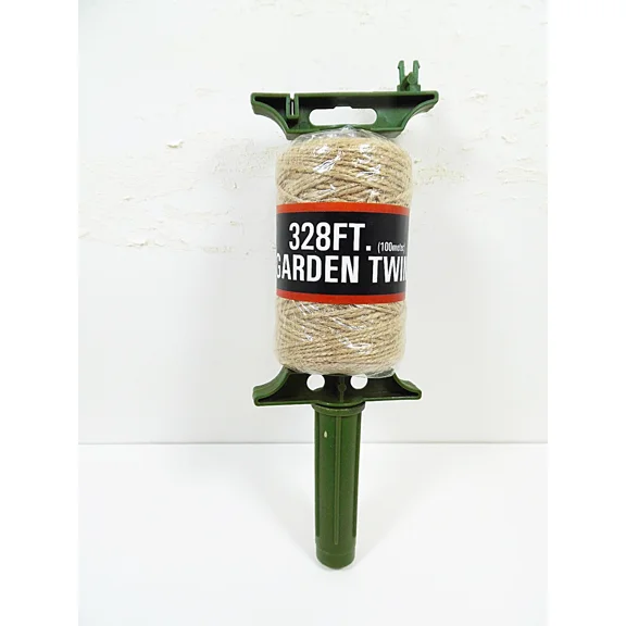 BEST- Natural Jute Twine String 328 Feet With Roller Dispenser Handle Garden Crafts
