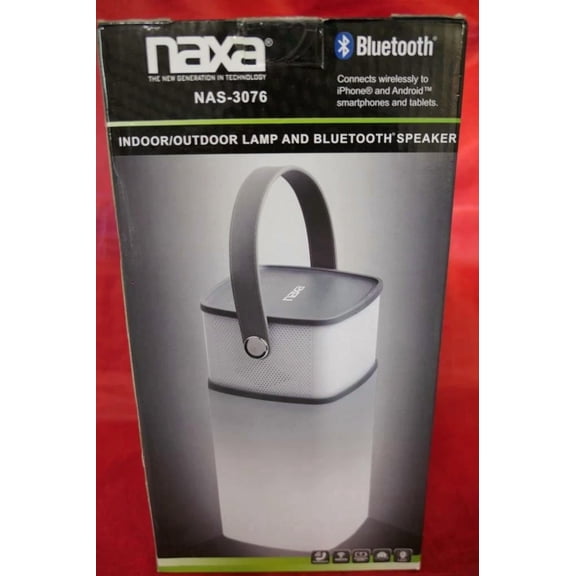 BEST- Naxa Indoor Outdoor Lamp & Bluetooth Speaker Nas-3076 Grey White