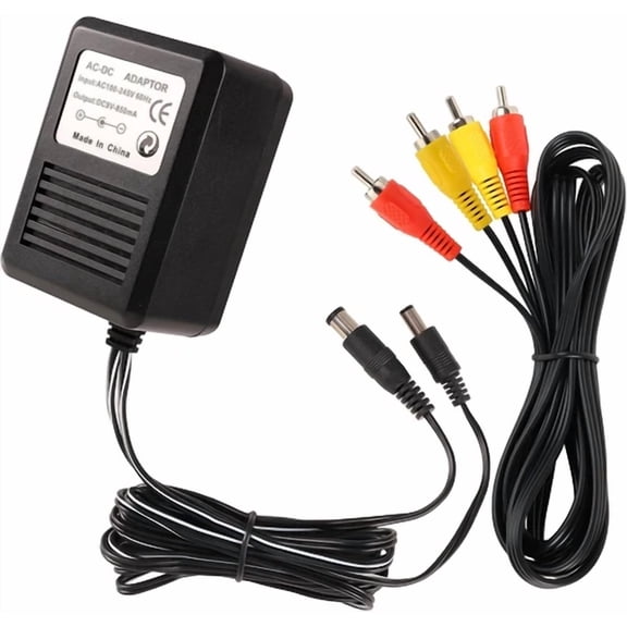 BEST- New Ac Adapter Power Cord & Av Cable For Super Nintendo Snes Systems