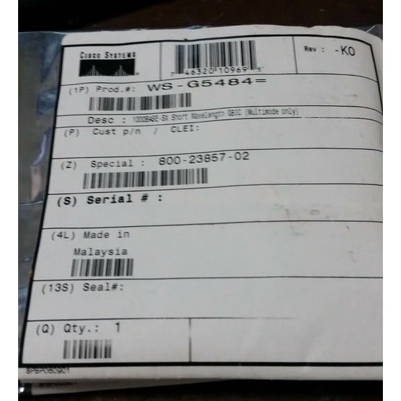 BEST- New Lot Of 3 Cisco Systems Ws-G5484 30-0759-01 1000Base-Sx Gbic Transceiver