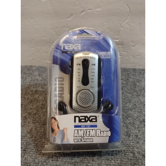 BEST- New Naxa Am/Fm Tuning Radio With Speaker #Nr-721 Black Color