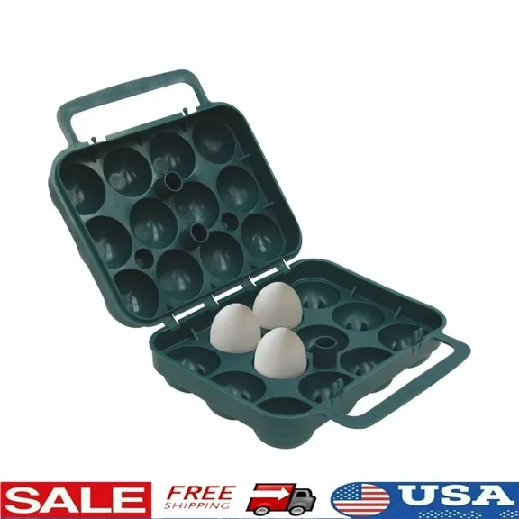 BEST- One Dozen Egg Carrier Plastic Food Storage Containers Kitchen Organizer