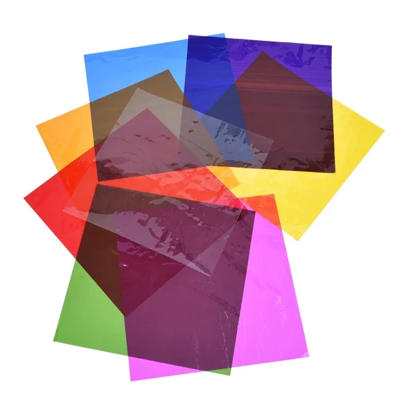 BEST- Outus 104 Pieces Cello Sheets Cellophane Wraps For Gel Light Filter Plastic