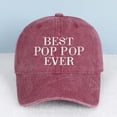 thumbnail image 1 of BEST POP POP EVER Letter Embroidered Color Block Trucker Hat Unisex Adjustable Cotton Breathable Fashion Cap for Travel Daily Wear, 1 of 10