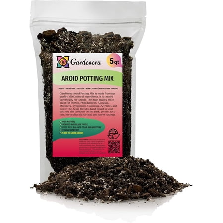 ? BEST POTTING MIXES - Aroid Potting Mix - Soil Free Blend for Aroids - Growing Medium for House Plants by ://N ? LOVA - (5 Quart Bag)