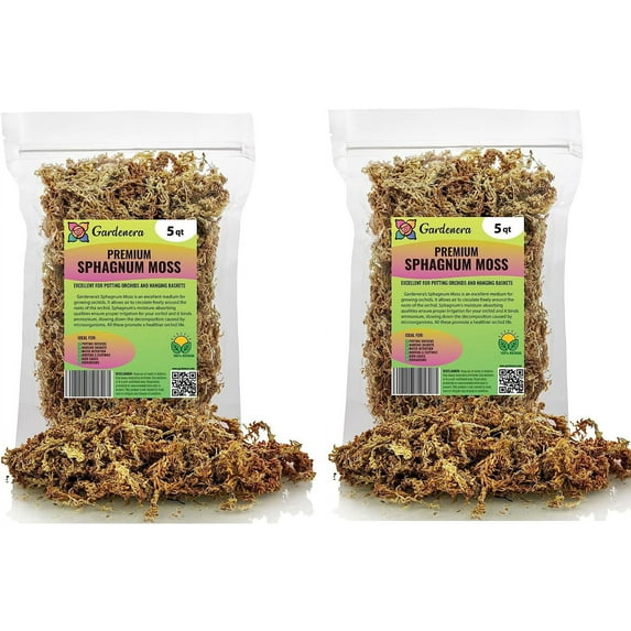 ⭐ BEST POTTING MIXES - New Zealand Sphagnum Moss - Organic Hand Mixed Long Fibered Sphagnum Moss Orchid by ://N ★ LOVA - (10 Quart Bag)