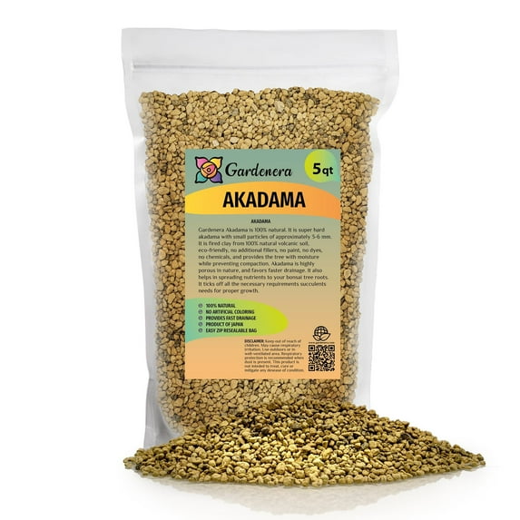 ⭐ BEST POTTING MIXES - Pure Hard Akadama for Bonsai/Succulent Soil - (3mm-6mm) Small Grain for Cactus, Succulents, Bonsai Plants Soil Amendment - 10 Quart