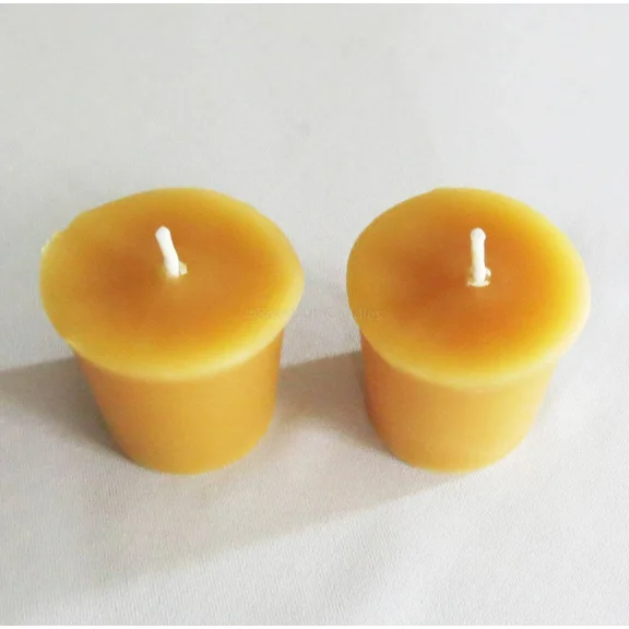 BEST- Pair Of 2 Beeswax Votive Candles, Sample Pack, Handmade In The Us, Cotton Wick??