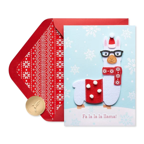 BEST- Papyrus Funny Holiday Card For Kids (Handmade Llama)