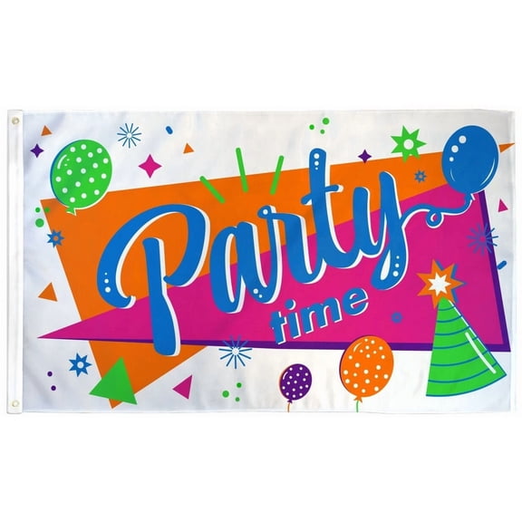 BEST- Party Time 3X5Ft Poly Its A Fiesta Birthday Party Celebration Decor Flag