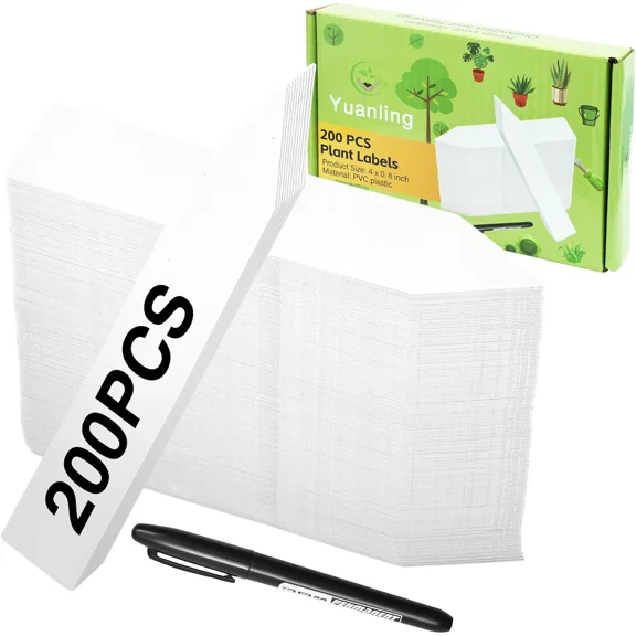 BEST- Plant Labels 200 Pcs For Seeding Plastic Waterproof Plant Name Tags Garden Labe