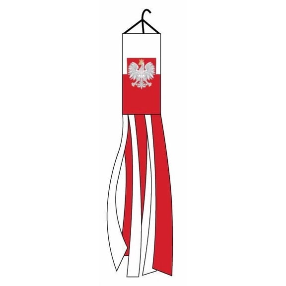 BEST- Poland Eagle Windsock Polyester 60 Inch Garden Outdoor Wind Sock Decoration