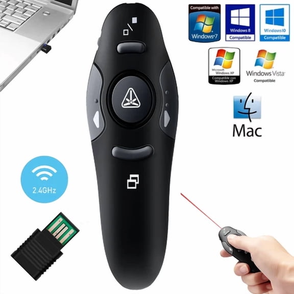 BEST- Power Point Presentation Remote Wireless Usb Ppt Presenter Laser Pointer Clicker