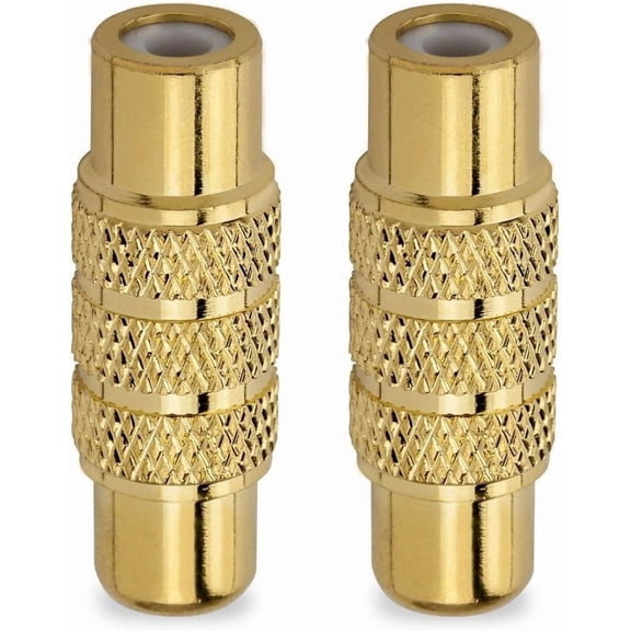 BEST- Premium Female To Female Rca Connector A/V Joiner Video And Audio Coupler Met...