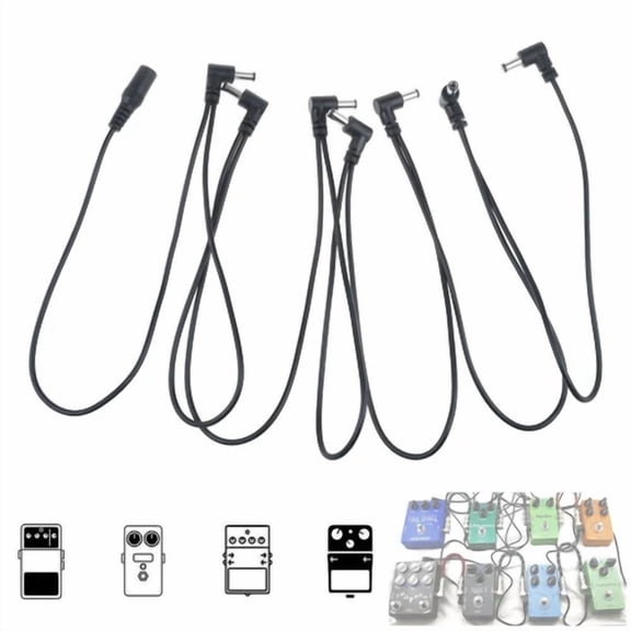 BEST- Pwron 7 Way Daisy Chain Cable For Electric Guitar Effect Pedal Power Cord Lead