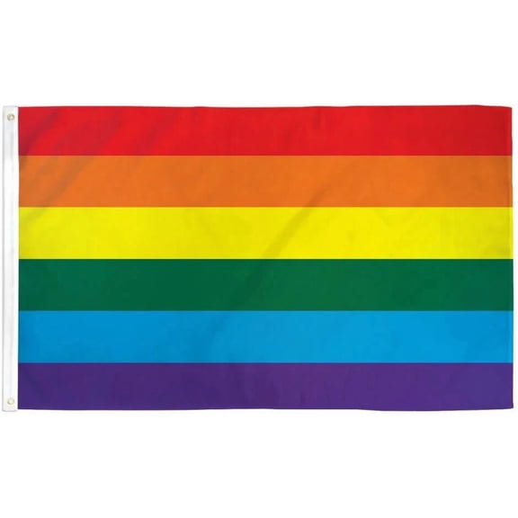 BEST- Rainbow 3X5Ft Poly Flag Lgbtq+ Rainbow Queer Pride Month Flag