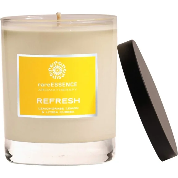 BEST- Rareessence Aromatherapy Refresh Candle. Lemongrass, Lemon, Litsea Cubeba 6Oz.