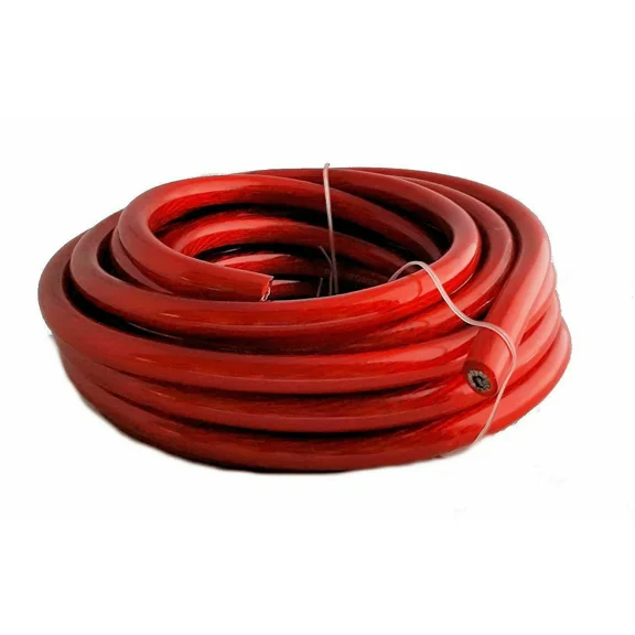 BEST- Red 4 Gauge Power Amplifier Wire 10 Feet Ft 4 Awg Primary Cable Guage