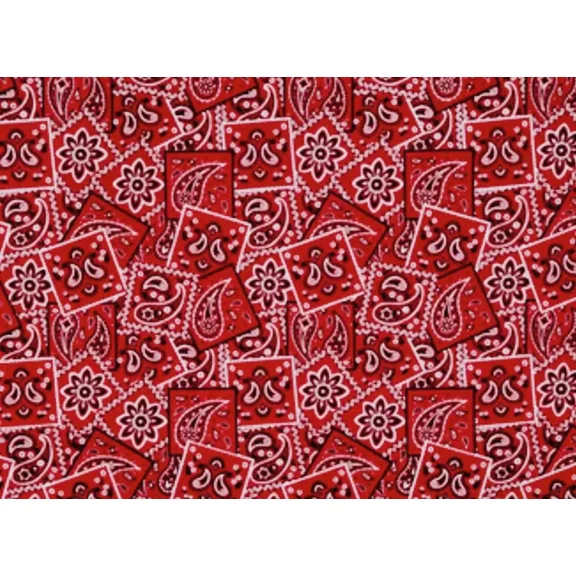 BEST- Red Bandana Table Runner, Dresser Scarf, Unlined, Size 40L X 14 W