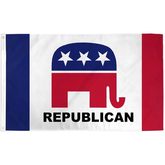 BEST- Republican 3X5Ft Poly Flag Republican Party Red Elephant Political Campaign Flag