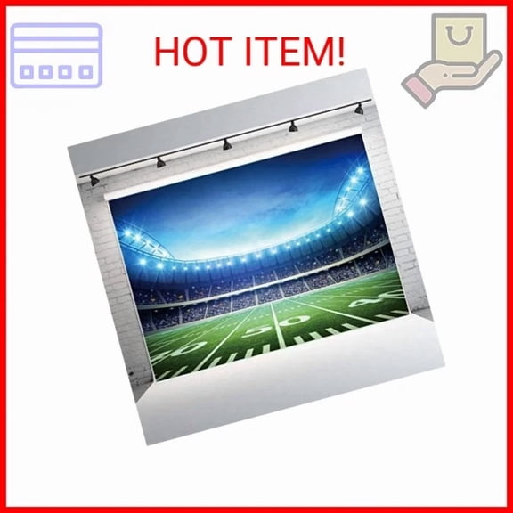 BEST- Ruini Football Field Photography Backdrop Football Field Auditoriumlight Themed