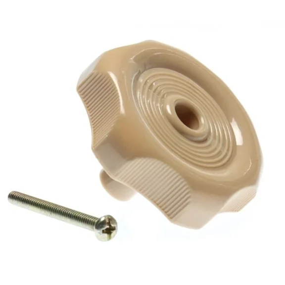 BEST- Rv Designer H719 2-1/4" Tan 1" Shaft Plastic Window Crank Knob