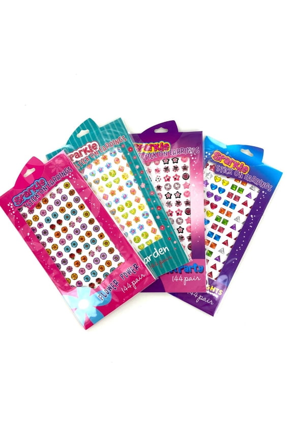 BEST-SELLING Stick-on Earrings 4-pack Bundle! 1152 Piece, Quality Sticker Earrings