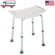 BEST Shower Chair, Adjustable Bath Stool - Medical Tool Free Anti-Slip Bench Bathtub Stool Seat with Durable Aluminum Legs for Elderly, Senior, Handicap & Disabled