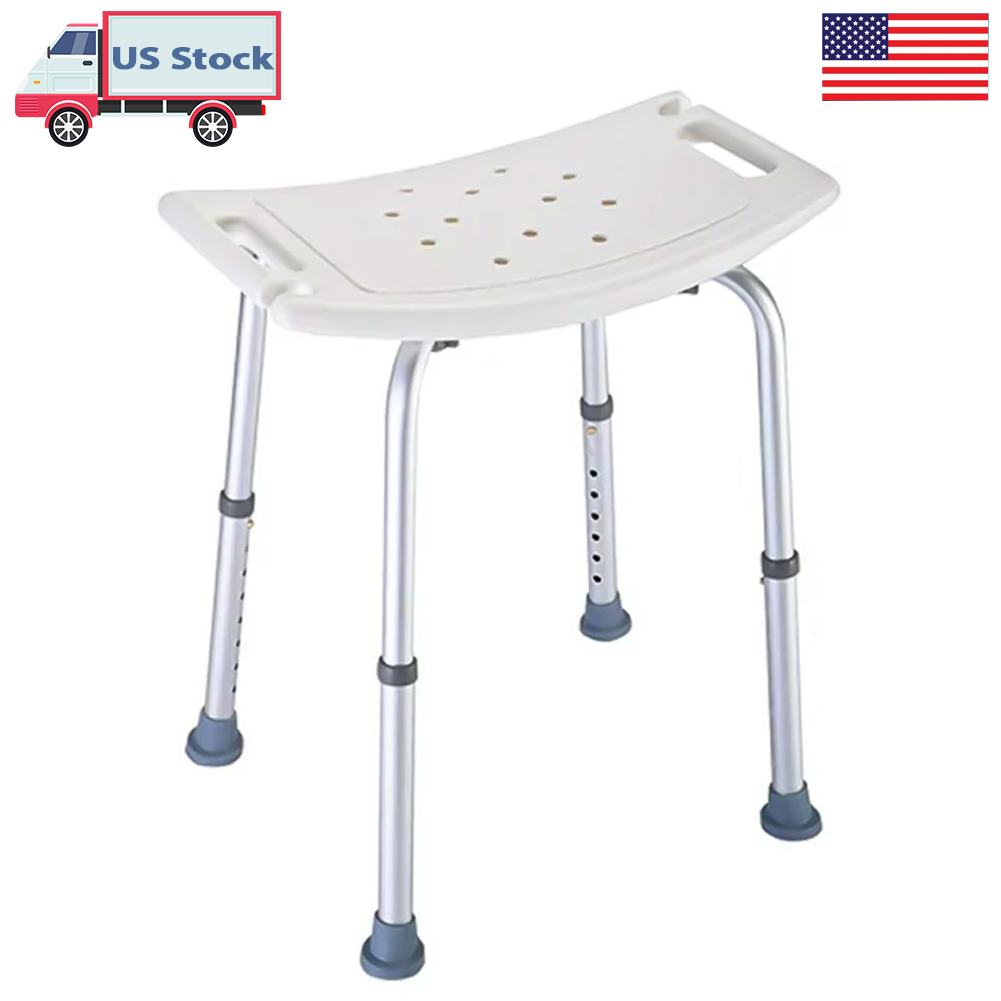 OasisSpace Shower Stool, Heavy Duty Adjustable Bath Chair with Free