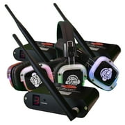 BEST Silent Disco Sound System 200 Headphone Pack with 3 Wired Transmitters
