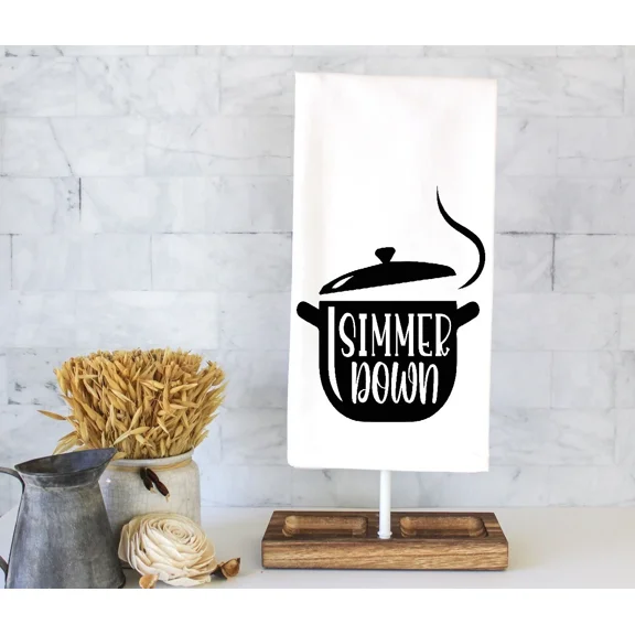 BEST- Simmer Down Cooking Kitchen Trifolded Flour Sack Tea Towel Gift