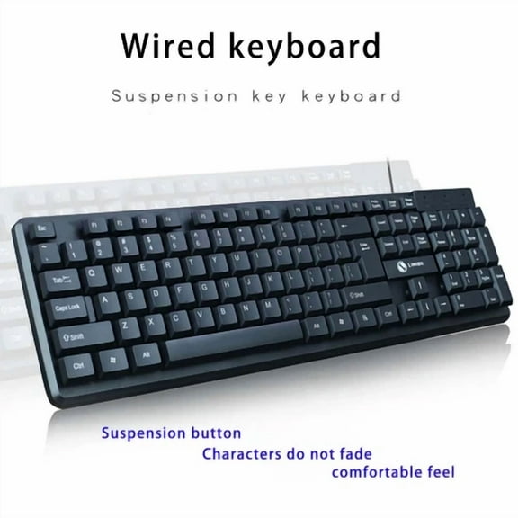 BEST- Slim Compact Usb Wired Keyboard For Mac And Pc,Windows 10/8/7/ Vista/Xp (Black)