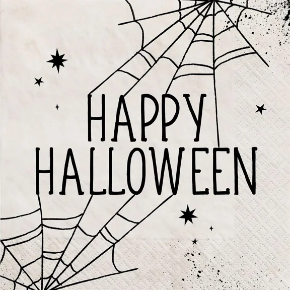 BEST- Spider Web Night Carnival Haunted House Halloween Party Bulk Luncheon Napkins