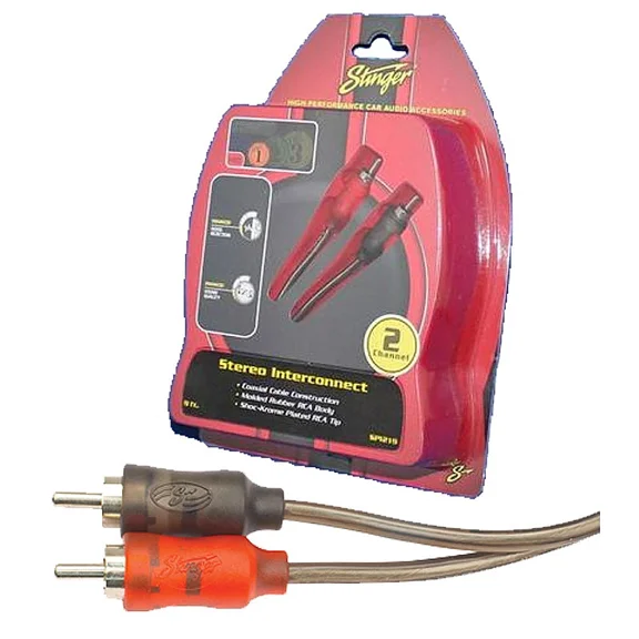 BEST- Stinger Spi219 Car Audio 9 Foot Pro1 Series Rca Wire Interconnect Cable (9 Feet)
