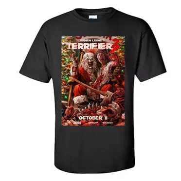 BEST T0 BUY Art the Clown t shirt Santa Art Terrifier Shirt S-5XL