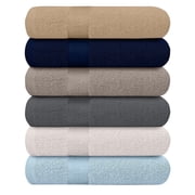 BEST TOWEL Pack of 6 Bath Towels - Extra-Absorbent - 100% Cotton - 27" x 54" (Multi, 6 Pack Bath Towel)